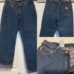 Women’s Carhartt Flannel Lined Jeans size 8x30